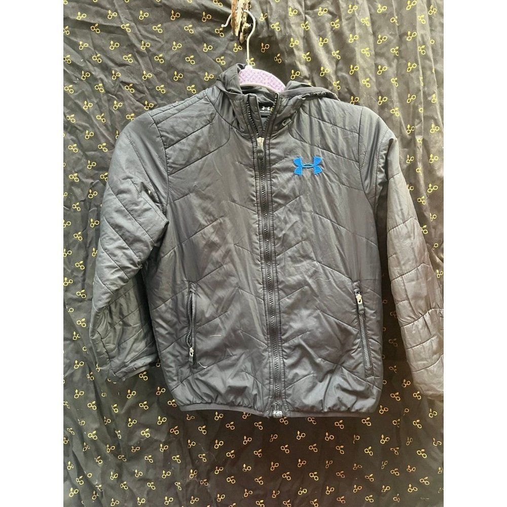 Under Armour boys black light weight jacket coat size youth small 6 7
